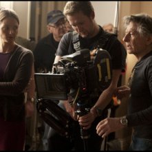 Roman Polanski sul set di God of Carnage con Jodie Foster