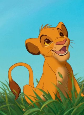 Il Re Leone: il piccolo Simba in una scena del film