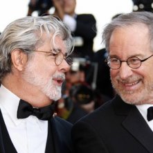 Cannes 2008: George Lucas e Steven Spielberg sul red carpet per Indiana Jones e il Regno del Teschio di Cristallo