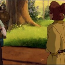 I due protagonisti in una sequenza del film d'animazione Anastasia
