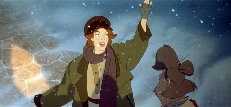 La protagonista in una scena del film d'animazione Anastasia di Don Bluth