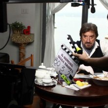 Gigi Proietti sul set della fiction Il signore della truffa