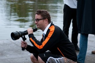 Nicolas Winding Refn sul set del suo film Drive (2011)