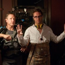 Ryan Gosling Accanto Nicolas Winding Refn Sul Set Del Film Drive 2011 215984