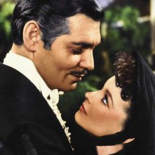 Wallpaper di Via col Vento: Clark Gable e Vivien Leigh in una scena