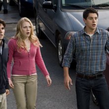 Emma Bell, Nicholas D'Agosto e Miles Fisher in una scena di Final Destination 5