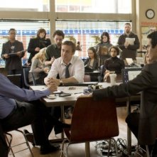 Le idi di marzo: George Clooney, Ryan Gosling e Max Minghella in una scena