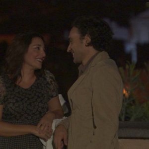 Sara Ricci e Luciano Scarpa in una scena notturna di Cara, ti amo...