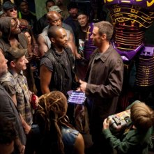 Hugh Jackman in Real Steel con Dakota Goyo e Anthony Mackie
