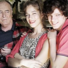 Bernardo Bertolucci sul set di Io e te con Tea Falco e Jacopo Olmo Antinori
