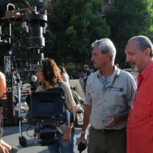 Enzo De Camillis durante le riprese del corto UNO STUDENTE DI NOME ALESSANDRO con il direttore della fotografia
