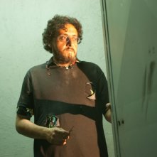 Massimo De Lorenzo sul set di Parking Lot 3D, diretto da Francesco Gasperoni