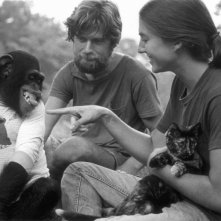 Project Nim: un'immagine in bianco e nero di Nim e della sua famiglia