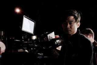 Un'immagine di James Wan sul set di Insidious