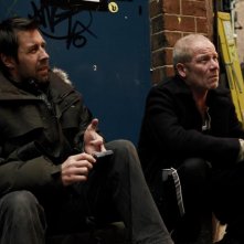 Paddy Considine insieme a Peter Mullan sul set di Tyrannosaur
