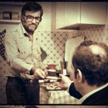 Lelio Luttazzi e Alessandro Sperlì in una scena de L'illazione, 1972