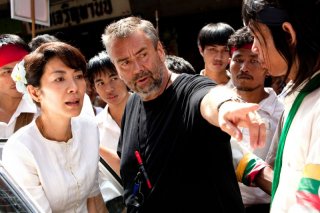 Michelle Yeoh e Luc Besson sul set di The lady