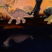 Piedino in una scena del film d'animazione Alla ricerca della valle incantata