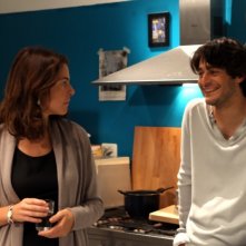 Claudia Gerini in una scena de Il mio domani insieme a Lino Guanciale