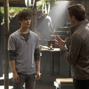 Terra Nova: Jason O'Mara e Landon Liboiron nell'episodio Bylaw