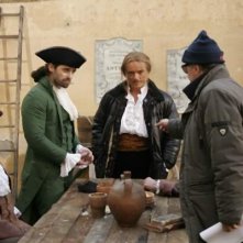 Massimo Ranieri sul set del film La meravigliosa avventura di Antonio Franconi insieme al regista Luca Verdone