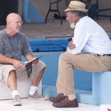 Morgan Freeman Sul Set De L Incredibile Storia Di Winter Il Delfino Insieme Al Regista Charles Marti 218952