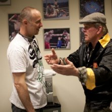 Nick Nolte e Gavin O'Connor sul set di Warrior