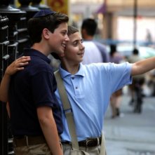 Binyomin Shtaynberger e Muatasem Mishal a Chinatown in una bella immagine del film David