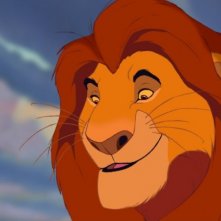 L'imponente Mufasa in una scena de Il re leone 3D
