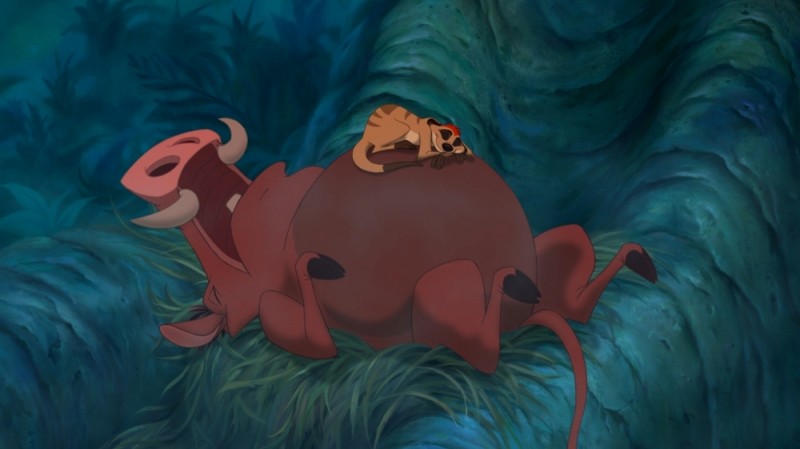 Pumbaa E Timon Dormono Tranquillamente In Una Scena Del Film Il Re Leone 3D 219321