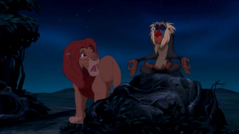 Rafiki E Simba In Una Scena Notturna Tratta Dal Film Di Animazione Il Re Leone 3D 219323