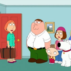 I Griffin con Bonnie in una scena di Foreign Affairs della stagione 9