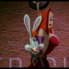 Roger e Jessica Rabbit in una scena di Chi ha incastrato Roger Rabbit?