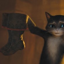 Il gatto con gli stivali in una scena del film della Dreamworks