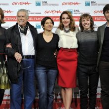 Roma 2011: la regista Marina Spada con Claudia Gerini, Claudia Coli e il cast de Il mio domani