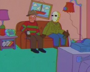 Freddy e Jason in La paura fa novanta IX ( Stagione 10 - I Simpson )