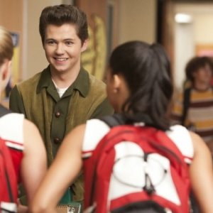 Glee: Damian McGinty, Heather Morris e Naya Rivera in una scena dell'episodio Pot O' Gold