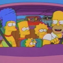 La famiglia Simpson al completo nell'episodio Dalle stalle alle stelle della stagione 10