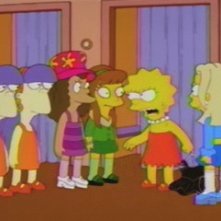 Una scena di gruppo di Tanto va Homer al lardo che... della stagione 10 de I Simpson