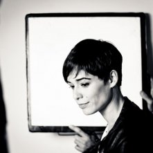 Diane Fleri sul set della commedia Anche se è amore non si vede