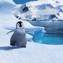 Happy Feet 2 in 3D, il pinguino protagonista in una scena del film d'animazione diretto da George Miller