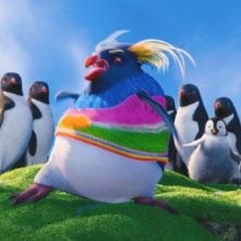 Happy Feet 2, una coloratissima scena del film d'animazione in 3D diretto da George Miller