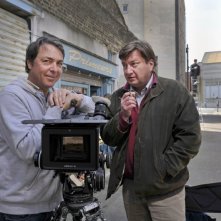 Il regista Aki Kaurismäki sul set di Miracolo a Le Havre