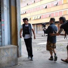 Mohamed Zouaoui sul set di Un amore e una vendetta