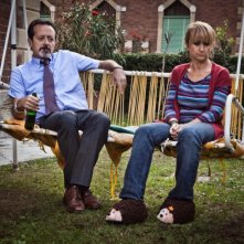 Rocco Papaleo e Luciana Littizzetto in una scena del film E' nata una star?