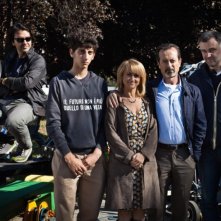Rocco Papaleo e Luciana Littizzetto insieme a Pietro Castellitto e al regista Lucio Pellegrini sul set di E' nata una star?