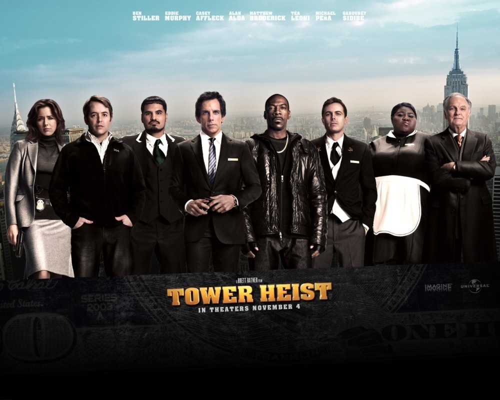 Tower Heist Colpo Ad Alto Livello Un Wallpaper Del Film Con Tutto Il Cast 221196