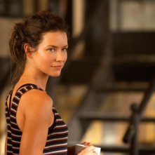 Evangeline Lilly in una scena dell'action Real Steel