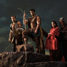 Henry Cavill, Freida Pinto e Stephen Dorff in una scena del film epico Immortals 3D
