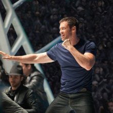 Un grintoso Hugh Jackman sul ring di Real Steel